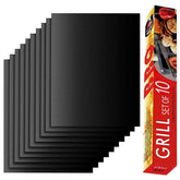Renook non-stick grill mat set of 10, black color