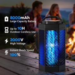 REOGLE Bug Zapper with LED light in use