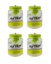 RESCUE! Outdoor Reusable Fly Trap Canister 4 Pack, green front view