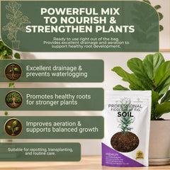 Resealable packaging of Leaves and Soul Fiddle Leaf Fig Soil Mix