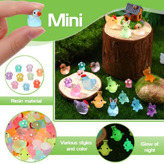 Resin miniatures including frogs and dolphins with colorful designs