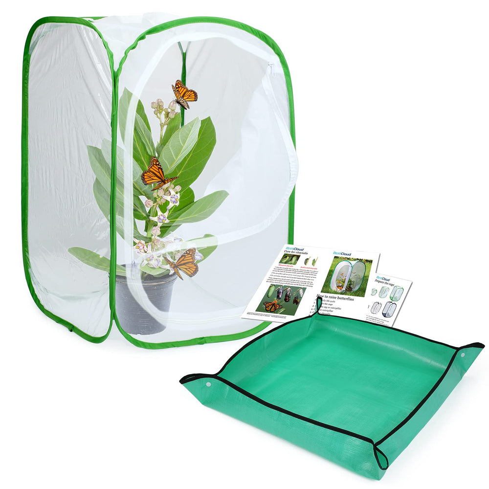 RESTCLOUD Butterfly Habitat 24-inch front view with Poo Poo Tray