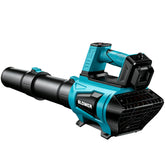 Restick Cordless Leaf Blower front view with blue finish