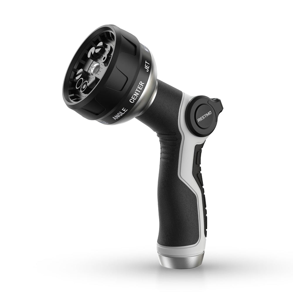 Restmo 10-in-1 Water Hose Nozzle black model front view