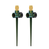 Restmo 2 Pack Heavy-Duty Lawn Sprinklers green model front view