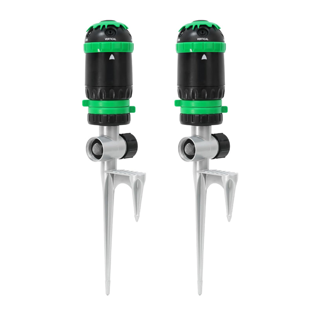 Restmo Gear Drive Sprinkler front view with step spike base