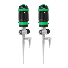 Restmo Gear Drive Sprinkler front view with step spike base