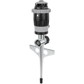 Restmo Gear Drive Sprinkler gray model front view with metal spike base