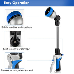 Restmo Heavy Duty Metal Hose Wand with ergonomic grip close-up