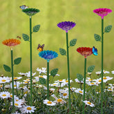 Retyion 6 Pack Bee Watering Station, flower-shaped design in vibrant colours