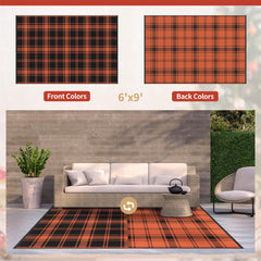 Reversible design of GENIMO outdoor rug showing both sides