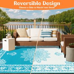 Reversible side of Yamaziot 5x8 Ft Outdoor Rug