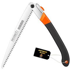 REXBETI 14-Inch Folding Pruning Saw with orange handle