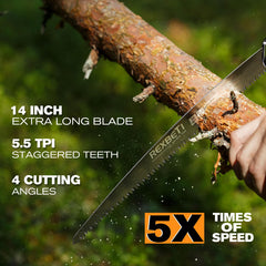 REXBETI 14-Inch Pruning Saw folded for storage