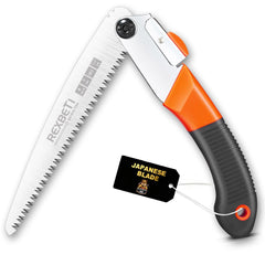 REXBETI 8-Inch Folding Hand Saw silver blade front view