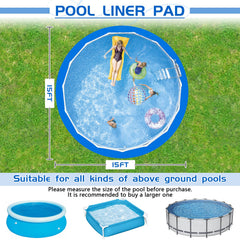 RGJ 15FT round pool tarp back view in orange