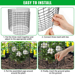 RGJ metal plant protection mesh assembled around a plant