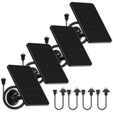 Rhorawill 4 Pack Solar Panel front view with black finish