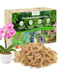 Riare 2.2LB Premium Sphagnum Moss compressed block front view