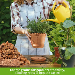 Riare coco coir chips in a gardening setup