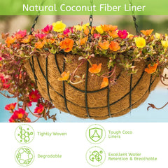 Riare coco liners stacked showing brown colour and thickness
