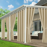 RichSets Outdoor Curtains cream panel front view