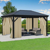 RichSets Outdoor Curtains for Patio cream panel front view