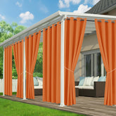 RichSets Outdoor Curtains front view in Mecca Orange