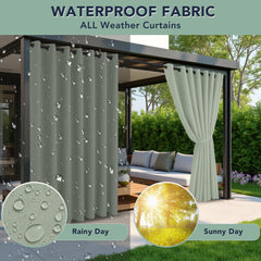 RichSets outdoor curtains showcasing grommet top design