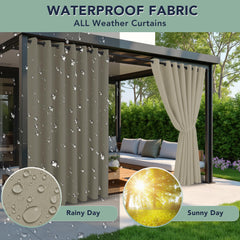 RichSets Outdoor Curtains Taupe side view