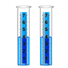 Ricihene Rain Gauge Replacement Tube front view with clear markings