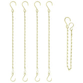 RIFNY 20 Inch Gold Plant Chain front view with hooks