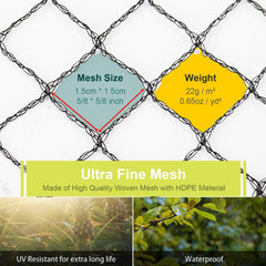 RIFNY Bird Netting close-up showing 5/8 inch mesh