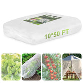RIFNY Garden Netting 10x50 ft white mesh roll front view