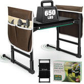 RIFPOD Garden Kneeler and Seat front view with brown finish