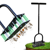 RIFPOD Lawn Aerator front view with 15 iron spikes