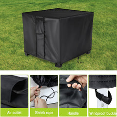 Rilime Fire Pit Cover showing waterproof fabric