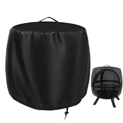 Rilime Globe Fire Pit Cover 36 inch black front view