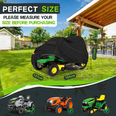 Rimwig Lawn Mower Cover side view with elastic straps