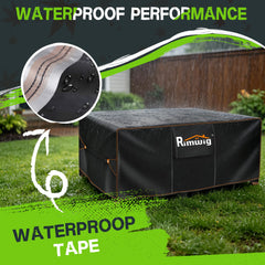 Rimwig Patio Furniture Set Cover showing waterproof feature close-up