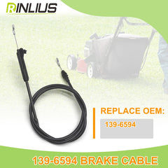 Rinlius brake cable installed on Toro lawn mower