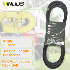 Rinlius Mower Deck Belt 954-04219 suitable for Cub Cadet models