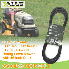 Rinlius Mower Deck Belt dimensions showing 1/2 inch x 103 inch