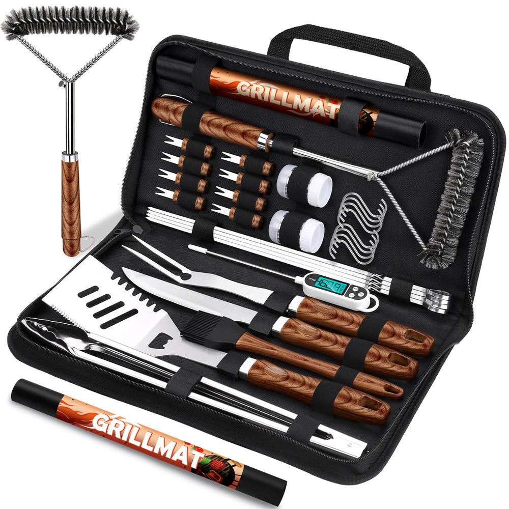 RINPIR 31pcs BBQ Grill Accessories Set in carrying bag