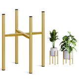 Rioneta Adjustable Metal Plant Stand golden model front view