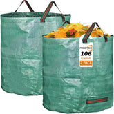 RISETEX 106 Gallon reusable yard waste leaf bag front view