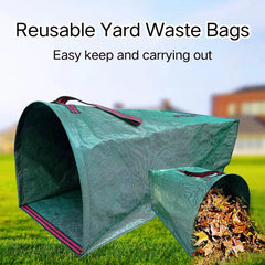 RISETEX reusable yard waste bags in green color