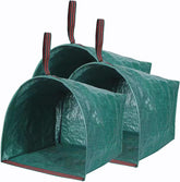 RISETEX reusable yard waste bags in green, front view