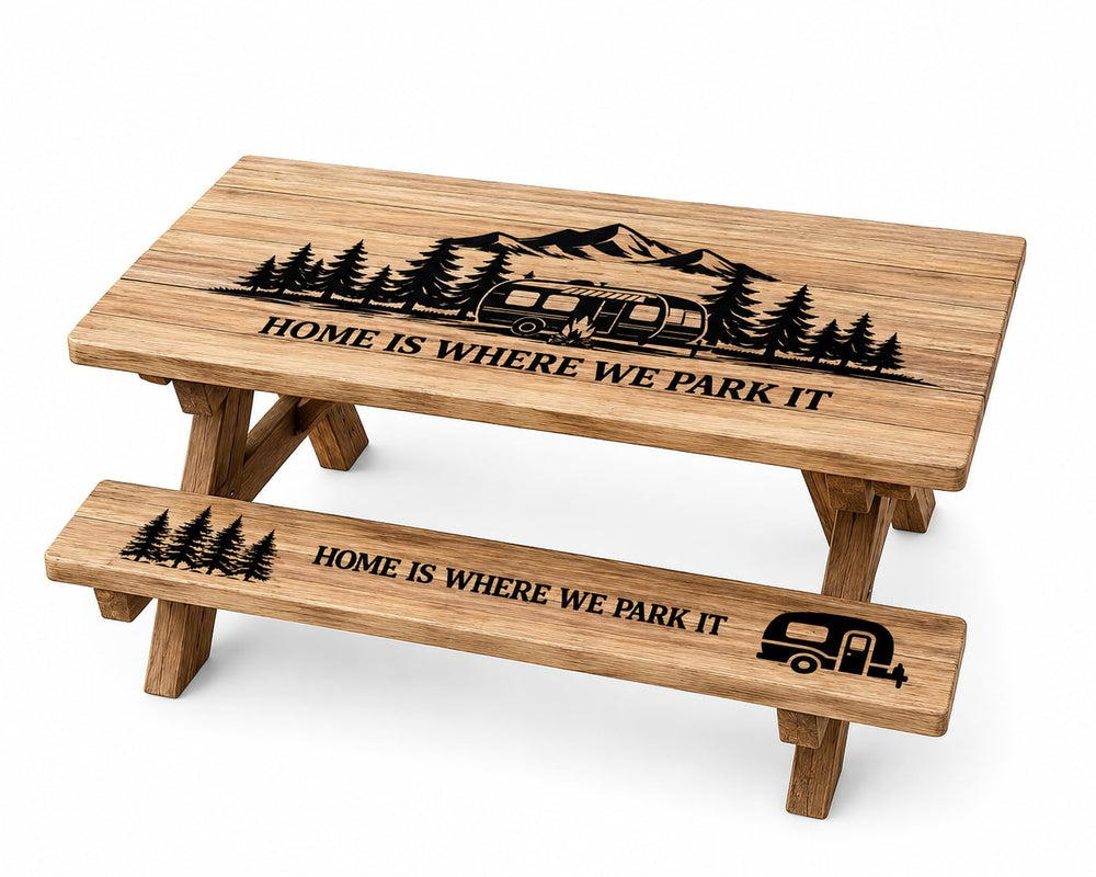 RNOONY 6ft polyester picnic table cover set pack with carrying bag