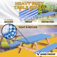 RNOONY picnic table cover set in carrying bag
